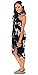 1 World Sarongs Womens Hibiscus Flower Cover-Up Sarong in Black/White