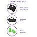 Travel Pillow Set : 100% Cotton Travel Neck Pillow Memory Foam Support, Sleep Mask, Earplugs - Airplane Pillows - Flight Pillow Wrap Sleeping Travel Accessories - Travel Essentials Black