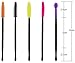 Coshine 100pcs Pro Disposable Silicone Mascara Eyeliner Wands Applicator Eyeliner Lip Liner Brushes Makekup Tools (silicone mascara brushes)