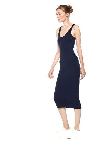 ribbed tank dress midi