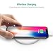 Qi Wireless Charging Pad RAVPower Qi Certified Ultra-Safe Wireless Charger Compatible iPhone Xs MAX, XS,XR, X 8 Plus 8, Galaxy S9 S8+ S8 & All Qi-Enabled Devices (AC Adapter Not Included) (White)