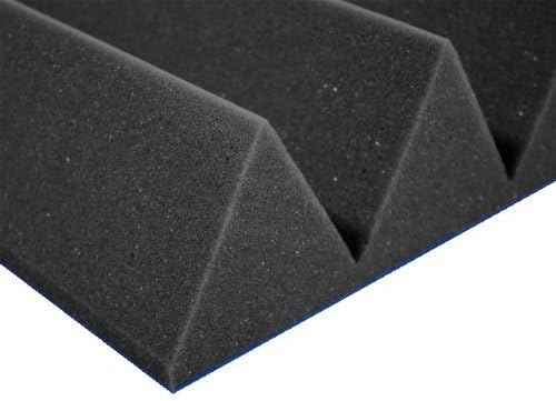 4" x 12" x 12" Charcoal Acoustic Studio Wedge Foam 48 Pack by Deluxe Foam