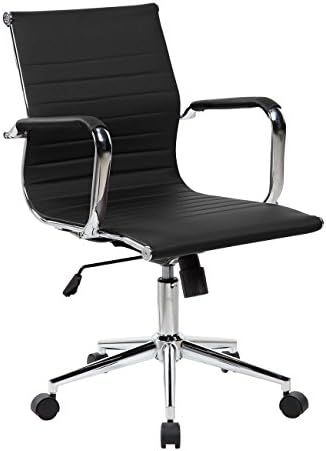 Techni Mobili Modern Medium Back Executive Office Chair Color Black