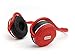 Kinivo BTH240 Bluetooth Headphones (Red, On-Ear, Wireless Music, Hands-Free Calling, Built-in Mic, Foldable, Memory Form Earpads, Travel Bag)