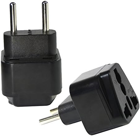 US to Europe Plug Adapter,USA to European Plug Adapter- Type C(Pack of 2)