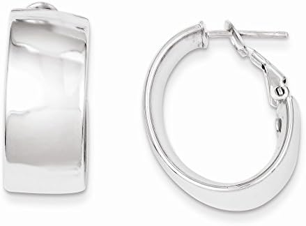 Jewelry Best Seller Sterling Silver Polished Omega Back Hoop Earrings