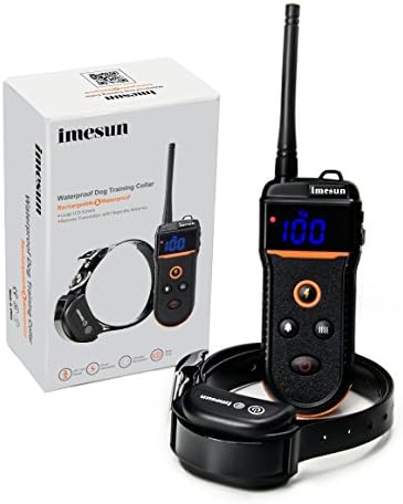 Imesun Remote Dog Training Shock Collar - 330 Yard TRAINING568 Rechargeable Training Dog Collar with Beep,Vibration and Shock,Adjustable Electric Electronic Dog Collars,10-100 lbs