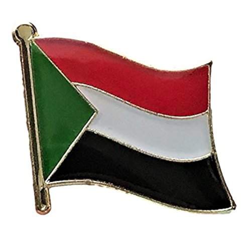 Backwoods Barnaby Sudan Flag Lapel Pin/African International Travel Collection (0.75" x 0.75")