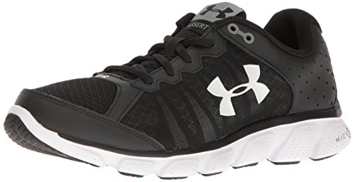 Under Armour Men's Micro G Assert 6 2E Wide, Black/White/White, 11 2E US