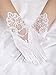 Sumind Girls Satin Gloves Kids Size Formal Gloves Bow Knot Pearl Glove for Wedding Pageant Parties (Style 2, M Size)