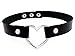 GIANCOMICS Vintage Love Heart Choker Necklace Goth Leather Collar Chain H Black PB06