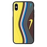 iPhone 3D Sean W/Undefeated Air Max 97 Shoe Case Official Print Textured Shock Absorbing Protective Sneaker Fashion Case (Yellow, iPhone X)