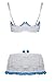 COSWE Women's Lace Open Cup Bra and Garter Skirt Set(White,M)