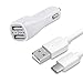 Samsung Galaxy S8/ S8 Plus USB Type C Car Charger, LG G5 Car Charger, 3.1A 2-Port USB Adapter and 3.3ft Type C to A Charging Cable Cord