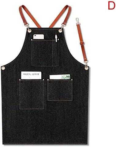 Sumerlly Denim Apron Strap Bib Apron Barista Bartender BBQ Chef Uniform Workwear
