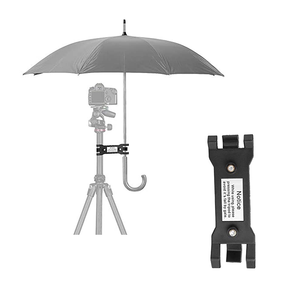 Haofy Camera Tripod Umbrella Clip, Outdoor Tripod Umbrella Clamp, Camera Flash Mount Swivel Light Stand Bracket Holder, Photography Accessory Unbreakable for Photography Rain-Shade and Sun-Shade