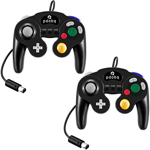 Gamecube Controller, Compatible with Gamecube / Wii U/ Wii / PC / Switch Controller, 2 Packs Classic Wired Gamecube Controller for Super Smash Bros with Turbo Function(2 Black) - Thumbnail 5