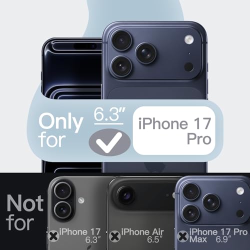 JETech Magnetic Silicone Case for iPhone 17 Pro 6.3 Inch, Compatible with MagSafe, Silky Soft, Shock Absorption Case with Camera Lens Protection (Black)