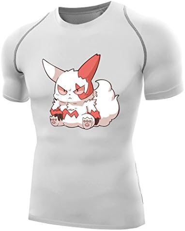Sysuer Mens Japanese Anime Pokemon Zangoose Base Layer Bike Wear Training Tshirt Tees