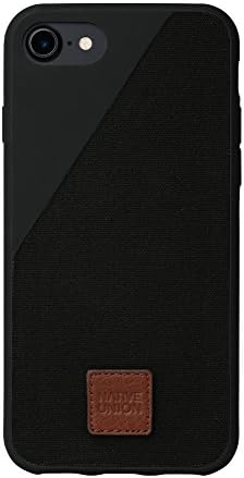 Native Union CLIC 360 Case - Military Grade Drop-Proof Protective Cover Made with British Millerain Waxed Canvas for iPhone 7, iPhone 8 (Black)