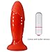 Cob 4.5 Inches Silicone Vibrating Butt Plug Anal Vibrator Prostate Massager for Men or Women (Red)