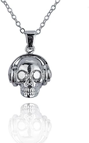 Papa Yana A056 Fashion Elegant Jewelry Pendant Necklace with Skull and Cross Bone Dj Skull 'Biker Club Rock Music