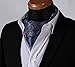 SetSense Men's Paisley Jacquard Woven Self Cravat Tie Ascot Set One Size Blue/Yellow/Black