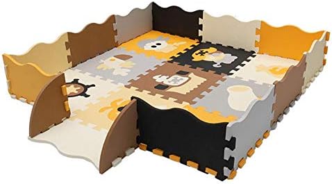 HEIRAO Soft Puzzle Play Mat, 9 Mats and 14 Fences