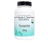Fucoxanthin 200mg 200 Capsules Gluten FREE 100% Natural. Serene Dew Supplements