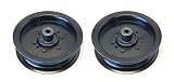 Set of 2, Flat Idler Pulleys Replace Craftsman Poulan Husqvarna Pulley 196106, 197379, 532196106, 532197379