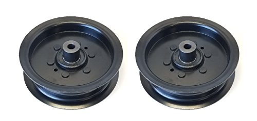 Set of 2, Flat Idler Pulleys Replace Craftsman Poulan Husqvarna Pulley 196106, 197379, 532196106, 532197379