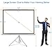 Projector Screen 80 Inch 16:9 - Auto-Locking Portable Projection Screen for 4K 3D 1080P HD - Manual Projector Screen Pull Down for Indoor Outdoor Home Theater Office Movies by PERLESMITH