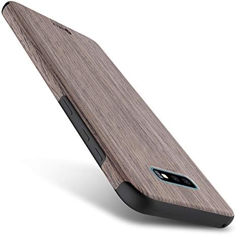 BELK Galaxy S10E Case, [Slim to Beat] Soft Wood Air Cushion Premium Rubber Bumper [Thin Matte] Flexible TPU Back Cover, Shock Resistant Wooden Shell for Samsung Galaxy S10E - Walnut