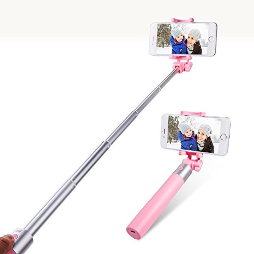 Self selfie stick, luxsure® gold self portrait monopod…
