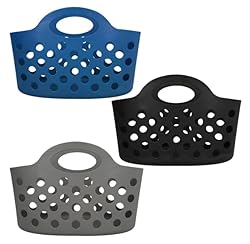 Basket with Handles 3 count Plastic Oval Carry