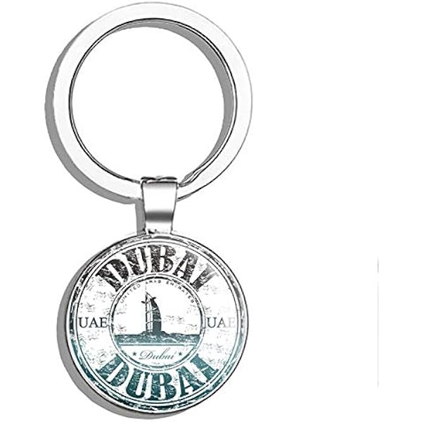 AWS Schlüsselanhänger Dubai – PVC-Souvenir Mit Stadtmotiv, 4,3x6,5 Cm, Beidseitig Bedruckt