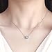 Kaletine Round Evil Eye Pendant Necklace Sterling Silver 925 Created Cubic Zirconia CZ Cable Chain 16