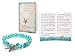 Smiling Wisdom - Aqua Starfish Story Stretch Bracelet Gift Set - You Make a Profound Difference - Friend Teacher Volunteer Caregiver - Teenage Woman - Small Medium - Aqua Starfish