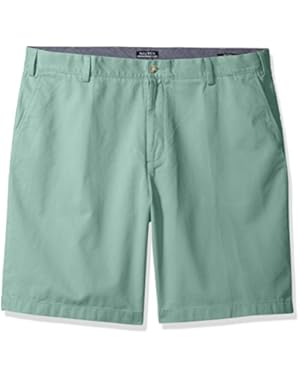 Men's Big and Tall Cotton Twill Flat Front Chino Deck Short-C92110, Fin Green, 44W