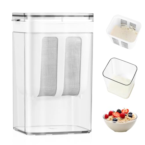 1100 ml Peneira Ultrafina para Iogurte, Peneira para Iogurte Doméstica, Separador de Soro de Leite