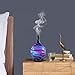 Essential Oil Diffuser Art Glass Vase Fragrance Ultrasonic Cold Fog Humidifier 7 color LED Lamp and Water Free Automatic Closing 4 time Set Office Family Bedroom Baby Room Study Yoga (art vase-1)