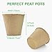 GROWNEER 4 Inch 60 Pcs Peat Pots Seed Starter