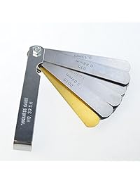 Wobe   Medidor de doble marca, 32 cuchillas, acero de manganeso, calibre grueso, calibre de ancho y grosor