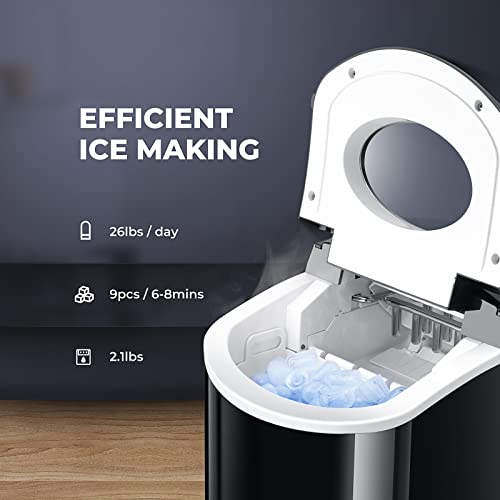 TRUSTECH Ice Makers Countertop, 9 Cubes Ready in 6