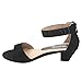 Beston ID27 Girl's Rhinestone Ankle Strap Back Zipper High Heel Dress Sandals