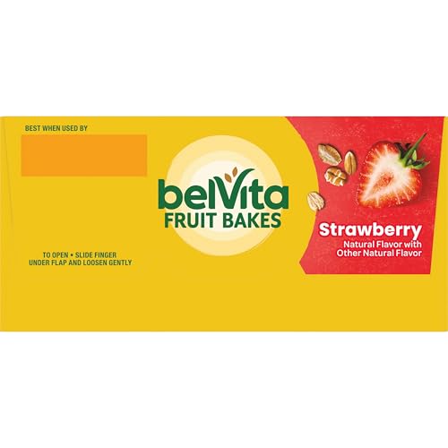 BELVITA FRUIT BAKES, STRAWBERRY, SOFT BAKED BREAKFAST BARS, 5 PACKS (2 FRUIT BARS PER PACK)