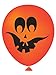 Halloween Balloons 50 Pack - Partay Pumpkin Halloween Scary Cute Decor for Halloween Parties and Party Favors - Orange and White Funny Faces Balloons