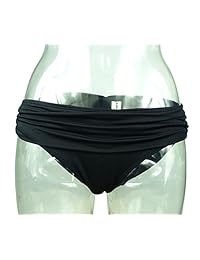 Cocoship Island Goddess Parte inferior de bikini con cintura alta, color negro, para dama (FBA)