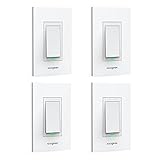 Koogeek Smart WiFi Light Switch for Apple HomeKit with Siri Remote Light Control Switch on 2.4Ghz Network No Hub Required Single Pole (4-Pack)