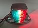 MARINE BOAT NAVIGATION RED GREEN CHROME PLATED HOUSING BI-COLOR BOW LIGHT BULB